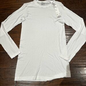 Women's White Long Sleeve Top Layering Size S NWT